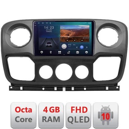 Navigatie Opel Movano, Renault Master 2010-2021 Android Ecran QLED octa core 4+64 carplay android auto KIT-movano+EDT-E310V3 v2 CarStore Technology