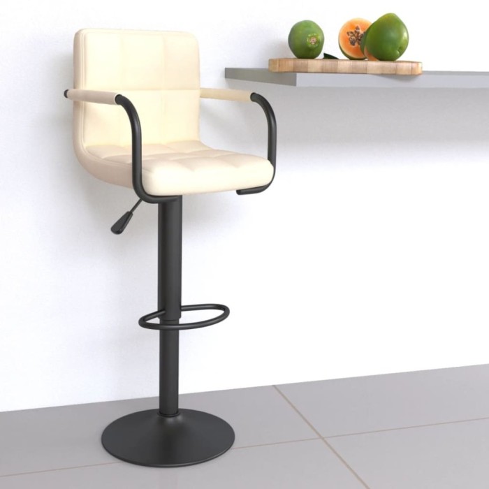 Gossi scaun de bar, crem, material textil