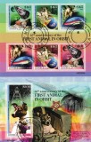 LIBERIA 2022 - Cosmonautica, catelusa Laika aniv. 65 de ani /set compl( col+bl )