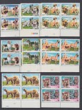 ROMANIA 1990 LP 1239 EXPOZITIA MONDIALA CANINA BRNO&#039;90 BLOCURI DE 4 MNH, Nestampilat