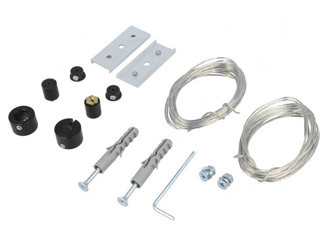 Dispozitiv Suspendare Suport LED Negru 0,15m 50V 20N