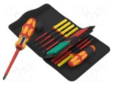 Kit șurubelnițe izolate 1kVAC WERA etui 17 bucati