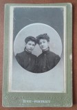 Fotografie tip CDV, mama si fiica, 1915