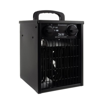Incalzitor electric cu termostat, 3000W, 5 moduri de functionare, 6 trepte putere, IPX4, carcasa otel foto