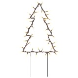 Cumpara ieftin Decor brad cu lumini de Craciun cu tarusi 3 buc. 50 LED 30 cm
