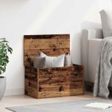 Cumpara ieftin Cufar Depozitare Lemn Vechi 60x35x35 cm Maro Rustic | Cutie Lemn Masiv | Lada Depozitare Vintage | Interior Dormitor/Living
