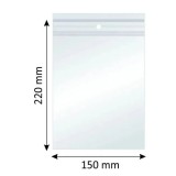 Set 100 bucati Plicuri Ziplock, Polietilena, 150x220mm, 40&micro;m