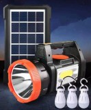 Kit solar portabil lanterna, 3 becuri, Mp3, Radio, USB, panou solar 8000mAh