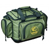 Geanta Pescuit Crap Baracuda B50, 47x30x28cm, Holdall, Accesorii Verde Kaki, Compartimente Multiple, Fund Impermeabil