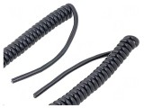 Cablu spiralat UNITRONIC&reg; SPIRAL 4x0,14mm2 PUR negru 250V