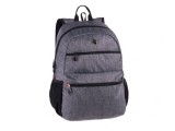 Rucsac ergonomic pentru scoala cu compartimet laptop,model Cationic Gray,46x33x23 cm, Pulse