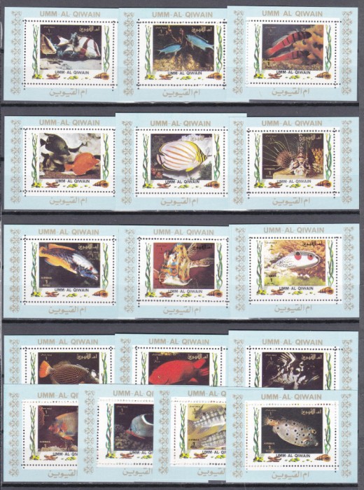 DB1 Fauna Marina Pesti Umm al Qiwain 16 SS MNH