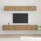 vidaXL Set dulap TV 5 pcs stejar artizanal 80 x 30 x 30 cm Mediu