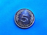 5 Milliemes 1997 Tunisia-AUNC-luciu de batere