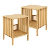Set 2 masute Varde 50x38,5x33cm bambus natur [en.casa] HausGarden Leisure, [en.casa]