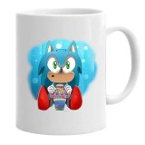 Cana alba personalizata sonic, INOVATIX&reg;. 330 ml