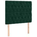 Cumpara ieftin Tablie de pat verde inchis 90x7x118/128 cm catifea