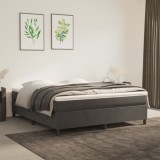 VidaXL Cadru de pat fără saltea, gri &icirc;nchis, 180x200 cm, catifea