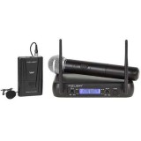 Set doua microfoane wireless (mana + clip) VHF azusa