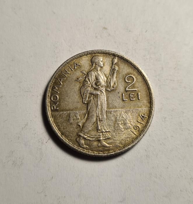 2 lei 1914 UNC Piesa Frumoasa de Colectie