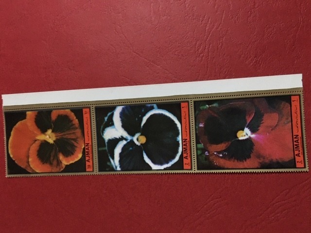 AJMAN, FLORI - SERIE COMPLETĂ MNH