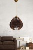 Lustra Hmy Design YL226 Chandelier Albastra, Metal &amp; Bumbac, E27, Max 60W, 30x25 cm + Cablu 70cm. Candelabru Elegant