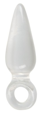 Plug anal transparent cu forma conică Finger Plug foto