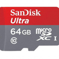 Micro secure digital card sandisk 64gb clasa 10 reading speed: 100mb/s