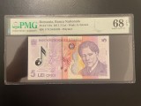 Romania 5 lei 2011 pick 118e grad 68 pmg