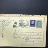 CP01 Carte postala veche Constanta - Timisoara stampila ovala CENZURAT si control Nr. 28 WW2