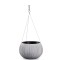 Ghiveci decorativ cu lant, rotund, gri, 2.3 L, 23.8x16.1 cm, Beton Bowl