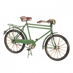 Macheta Bicicleta Retro din metal verde 31 cm x 10 cm x 17 h Elegant DecoLux foto