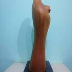 Sculptura vintage lemn Fecioara cu Pruncul