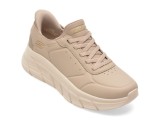 Pantofi Sport Dama Skechers BOBS B FLEX HI gri, Piele Ecologica, Slip-Ins, Memory Foam Confort