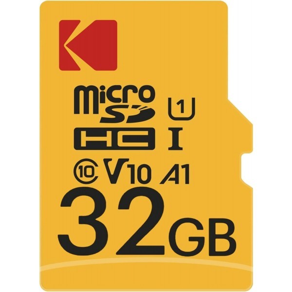 Card Memorie microSDHC Kodak Premium Performance, 32Gb, Clasa 10 / UHS-1 U1, Cu Adaptor EKMSDM32GHC10K