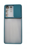 Huse silicon cu protectie camera slide Samsung Galaxy S21 Ultra , Verde, Alt model telefon Samsung