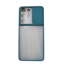Huse silicon cu protectie camera slide Samsung Galaxy S21 Ultra , Verde