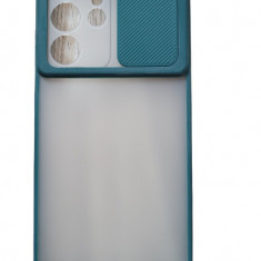 Huse silicon cu protectie camera slide Samsung Galaxy S21 Ultra , Verde
