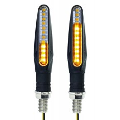 Set 2 lampi Semnalizare Moto SECVENTIALA, cu 2 functii, pozitie si semnalizare,