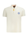 Cumpara ieftin Tricou polo barbati, cu imprimeu cu logo, Regular fit, Alb, S