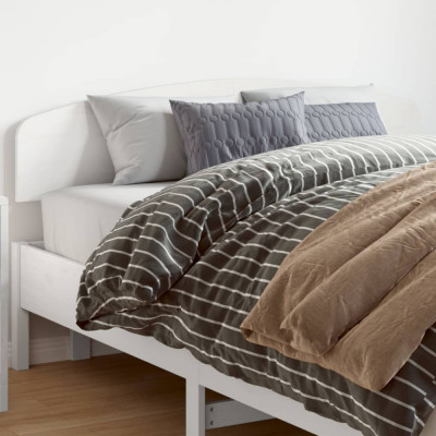 vidaXL Tăblie de pat, alb, 160 cm, lemn masiv de pin foto