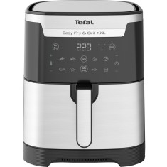 Friteuza cu aer cald Tefal Easy Fry &amp; Grill XXL EY801D15, 6.5 l, 8 programe, Ecran LCD, Timer, Oprire automata, Negru/Argintiu