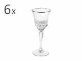 Set 6 pahare pentru vin Oh My Gold, Brandani, 280 ml, sticla cristal