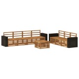 vidaXL Seturi de canapele 8 pcs Lemn Solid de Acacia 3384120
