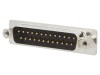Mufă D-Sub 25-Pin Tată Lipire Neagră Aurită
