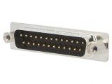 Mufă D-Sub 25-Pin Tată Lipire Neagră Aurită