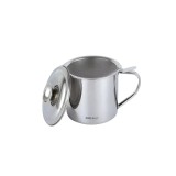 Recipient pentru stercurarea uleiului, cu capac si sita cu filtru, otel, 1,2 litri, Kinghoff, cu maner