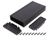 Carcasă cu Panou și Lame de Fixare IP65 84x160mm Negru