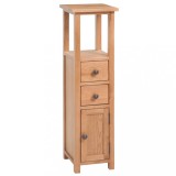 Gossi dulap de colt, 26 x 26 x 94 cm, lemn masiv de stejar