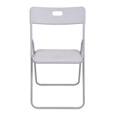 Scaun Pliabil Metalic PVC Gri 46.5x39x81 cm foto